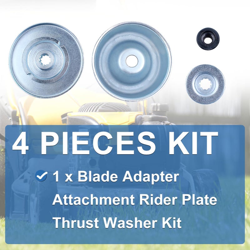 AUMEL Blade Adapter Attachment Rider Plate Thrust Washer Kit For Stihl FS90 FS120 FS200 FS250 Trimmers, Thrust Washer + Rider Plate + Thrust Plate + Collar Nut Parts Replace 4126 713 3100 - Image 3